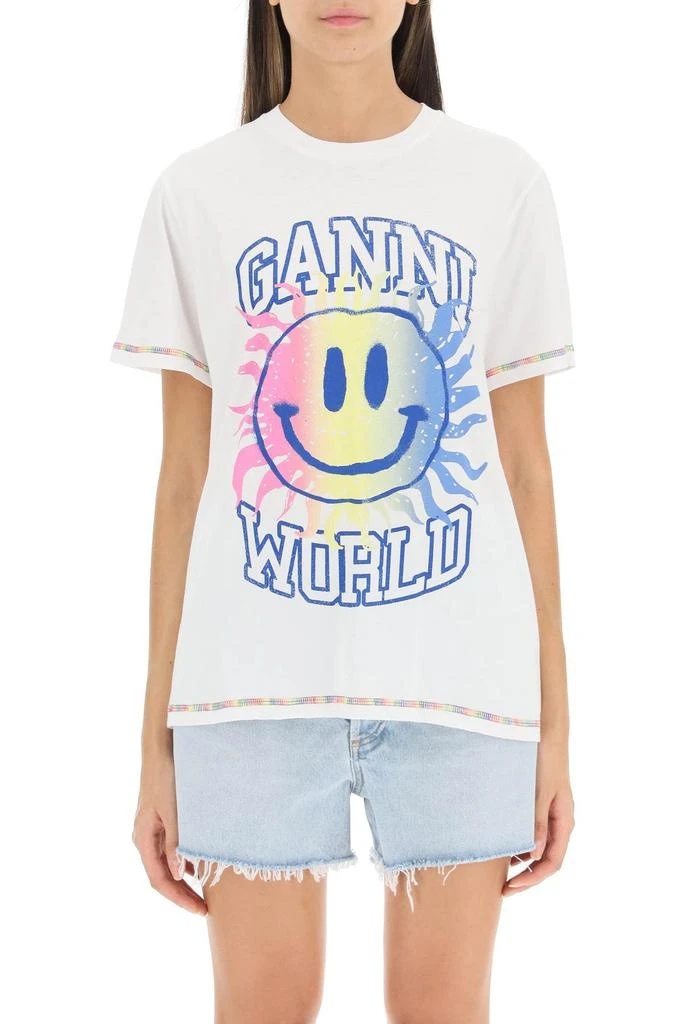 商品Ganni|Ganni organic cotton smiley t-shirt,价格¥548,第2张图片详细描述