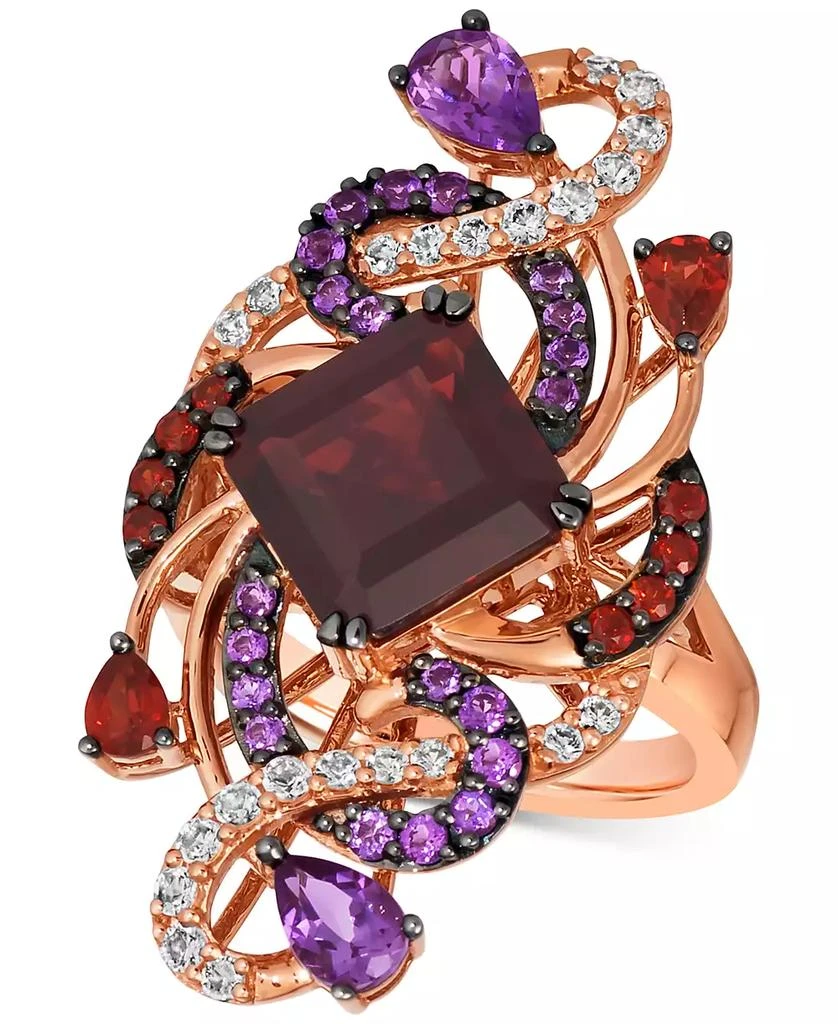 商品Le Vian|Crazy Collection® Multi-Gemstone Swirling Statement Ring (8-1/4 ct. t.w.) in 14k Rose Gold,价格¥17406,第1张图片