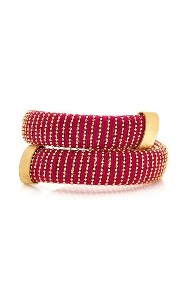 商品CAROLINA BUCCI|Carolina Bucci - Magenta Caro Gold-Plated Bracelet  - Pink - OS - Moda Operandi - Gifts For Her,价格¥2348,第1张图片