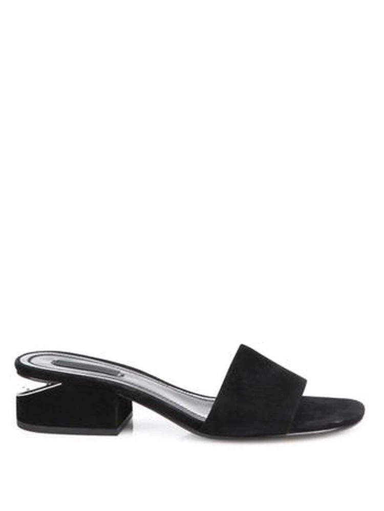 商品Alexander Wang|Lou Suede Low-Heel Slides,价格¥1351,第5张图片详细描述