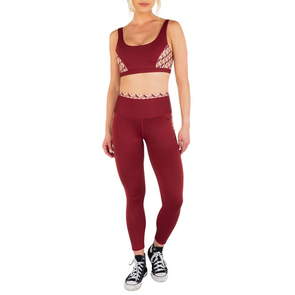 商品Hurley|Juniors' City Block Colorblocked Low-Impact Sports Bra,价格¥87,第4张图片详细描述