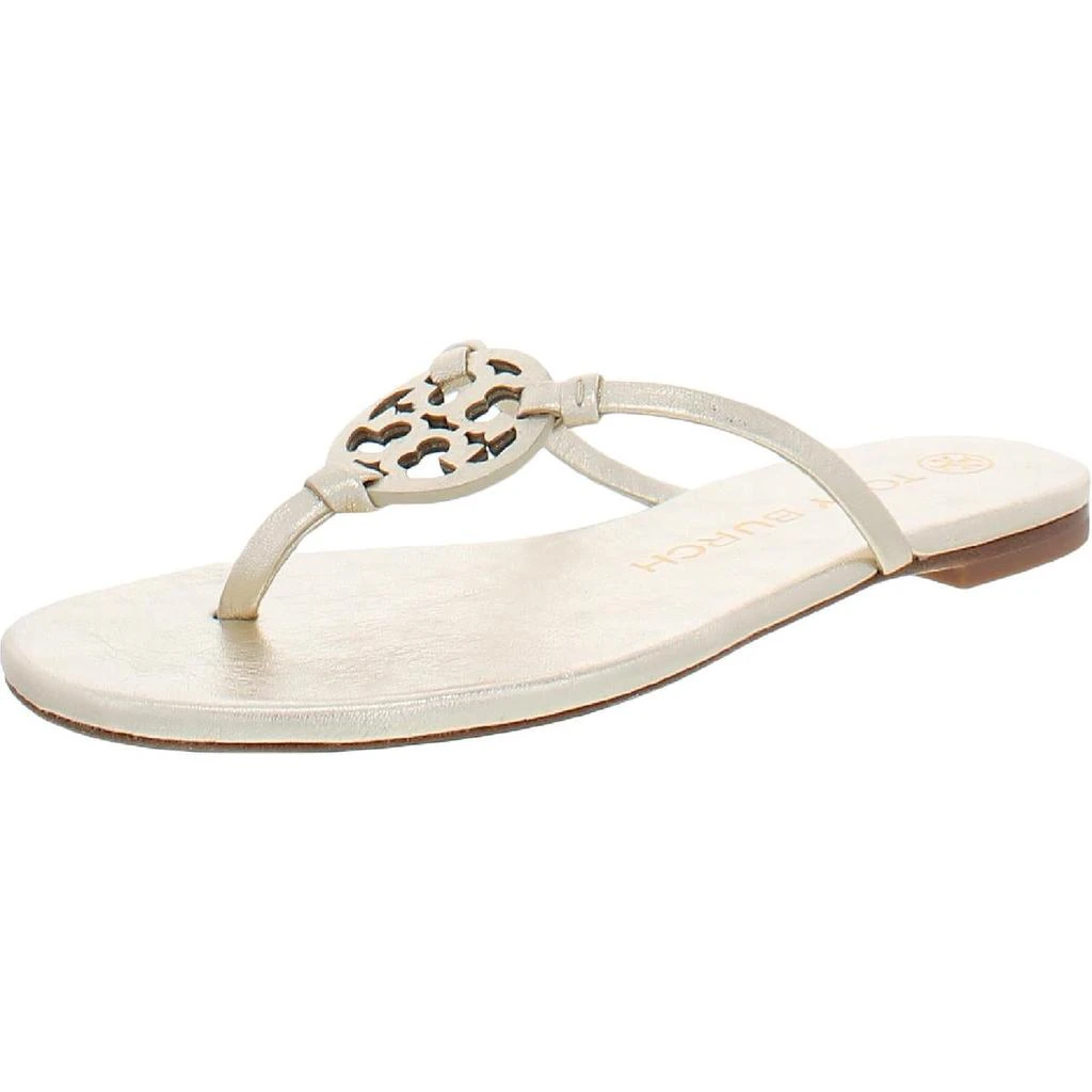 商品Tory Burch|Tory Burch Womens Miller Leather Knotted Thong Sandals,价格¥765,第1张图片