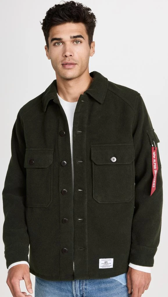 商品Alpha Industries|Alpha Industries Wool Shirt Jacket,价格¥540,第2张图片详细描述