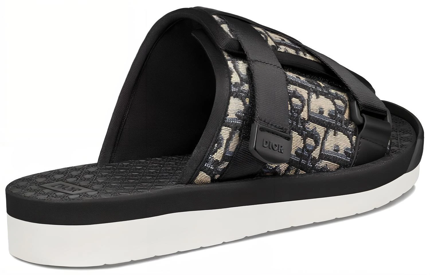 商品[国内直发] Dior|迪奥 Alpha Oblique 印花 平跟 防滑一字拖鞋 男款 黑色,价格¥5934,第5张图片详细描述