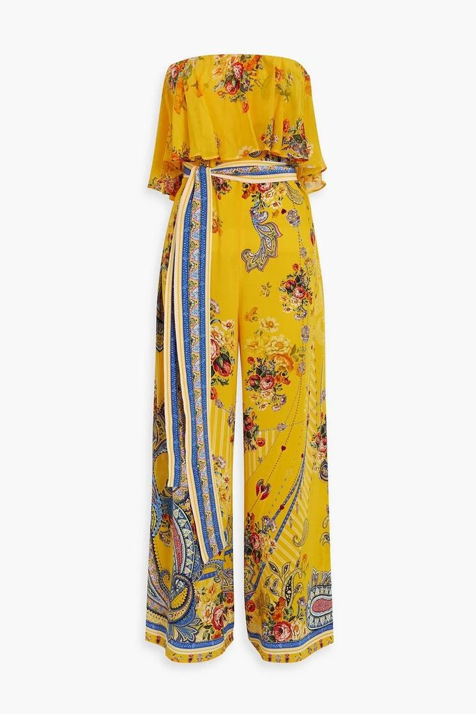 商品Camilla|Strapless crystal-embellished printed silk crepe de chine jumpsuit,价格¥2969,第1张图片