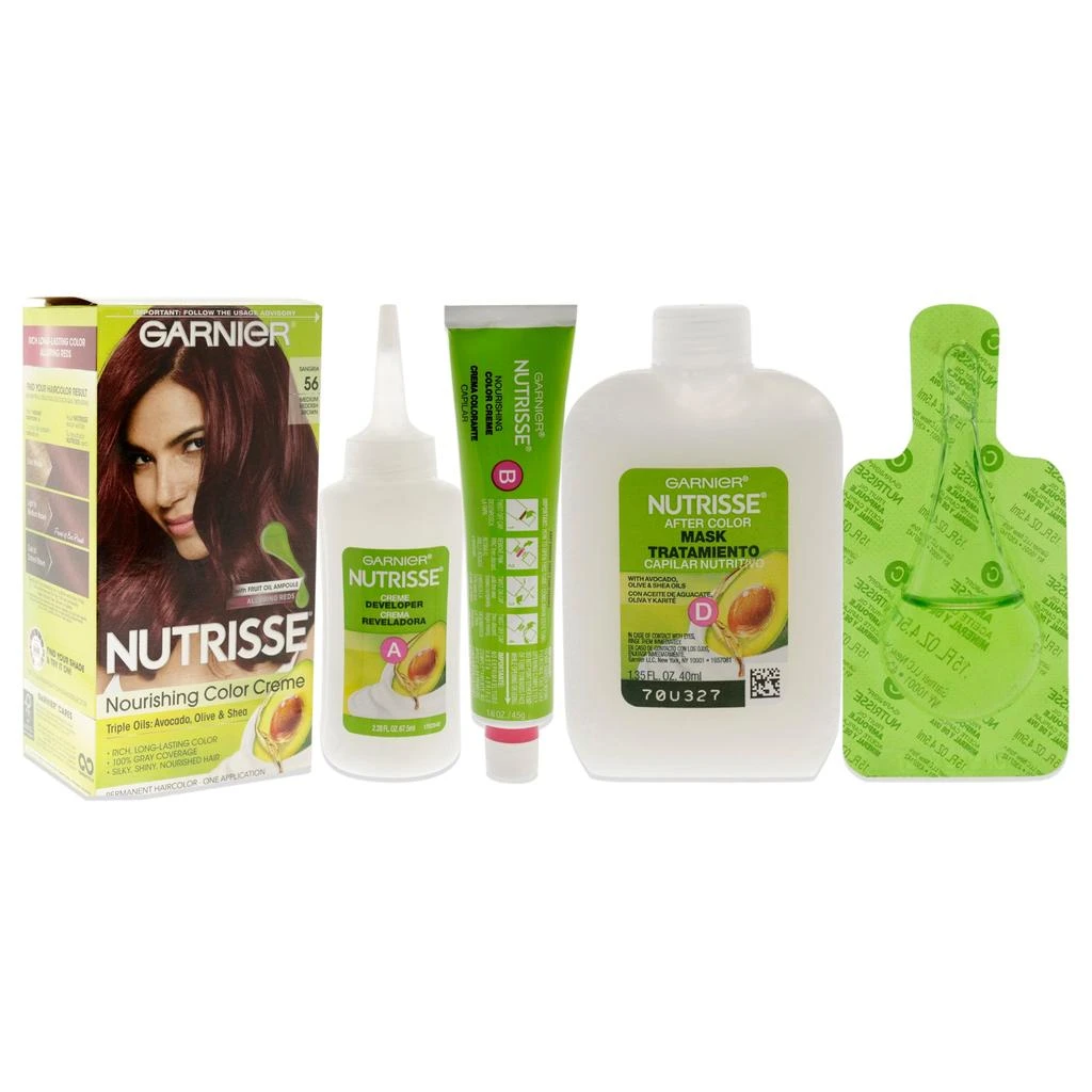 商品Garnier|Nutrisse Nourishing Color Creme #56 Medium Reddish Brown by Garnier for Unisex - 1 Application Hair Color,价格¥122,第3张图片详细描述