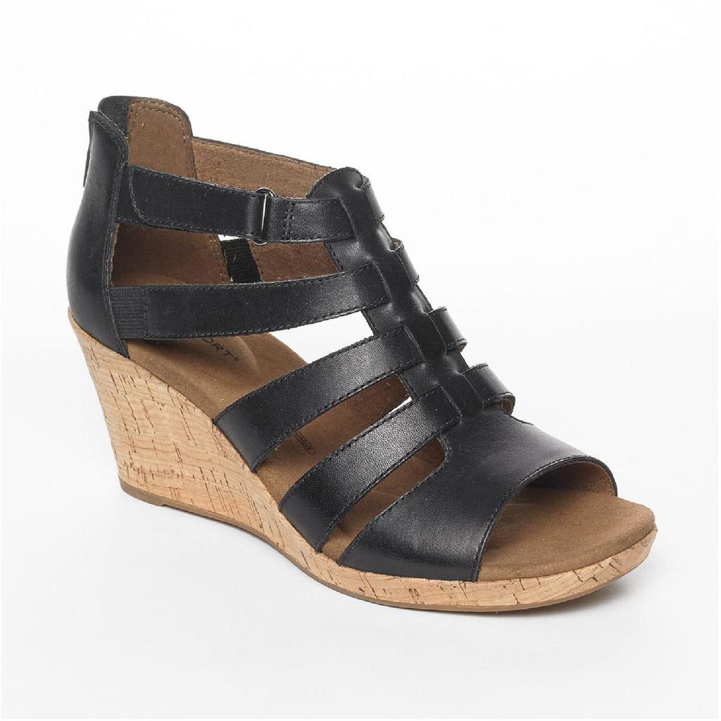 Rockport Womens Briah Faux Leather Pull On Gladiator Sandals商品第1张图片规格展示