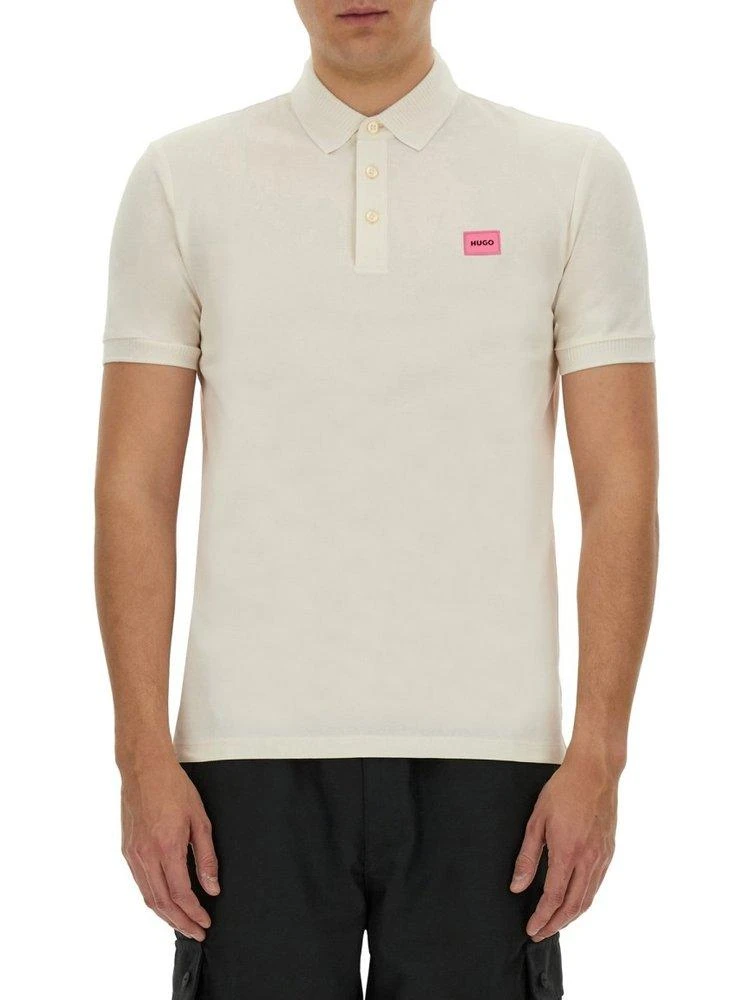 商品Hugo Boss|Hugo Boss Logo Patch Slim-Fit Polo Shirt,价格¥655,第1张图片