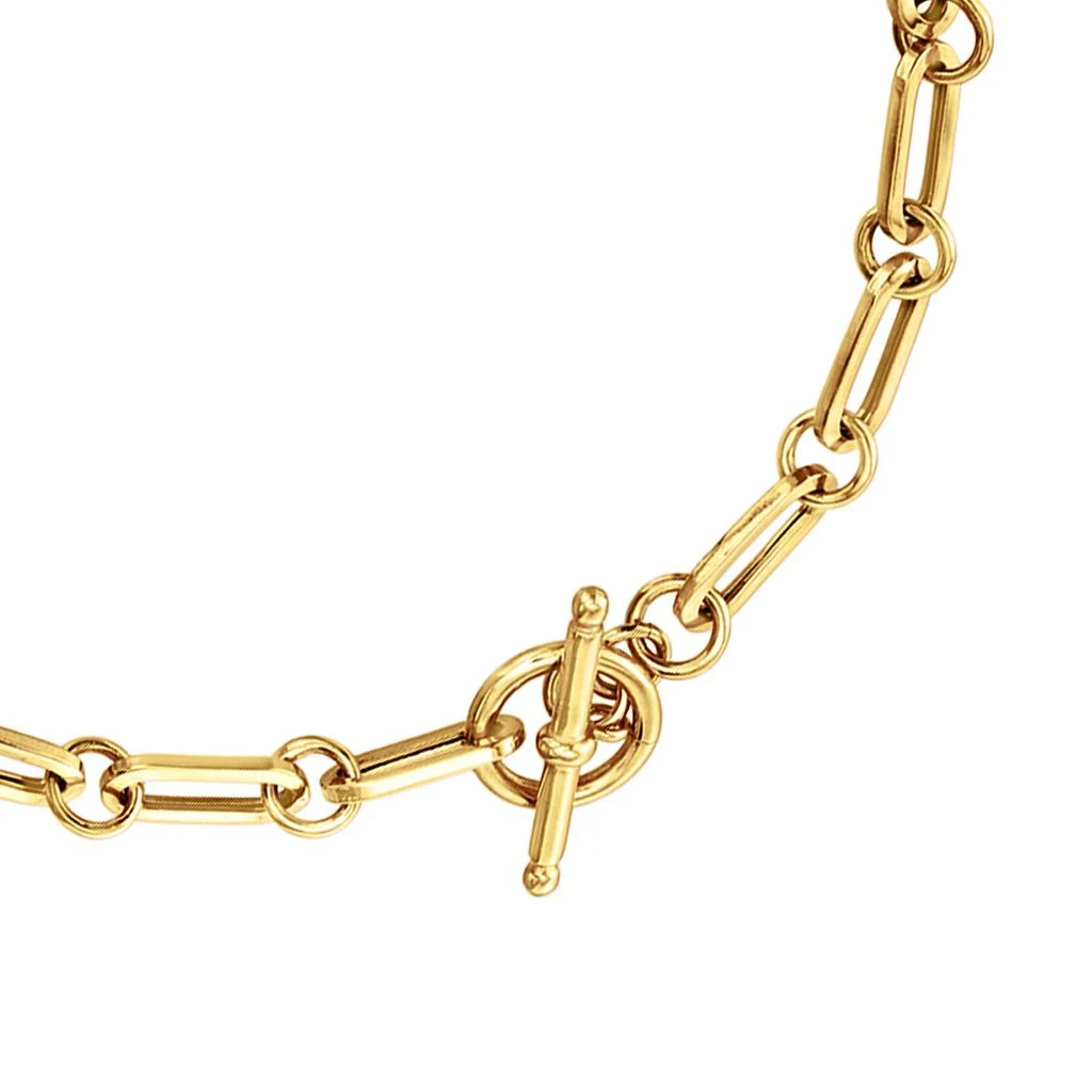 商品Ross-Simons|Ross-Simons Italian 18kt Gold Over Sterling Paper Clip Link Necklace,价格¥830,第4张图片详细描述