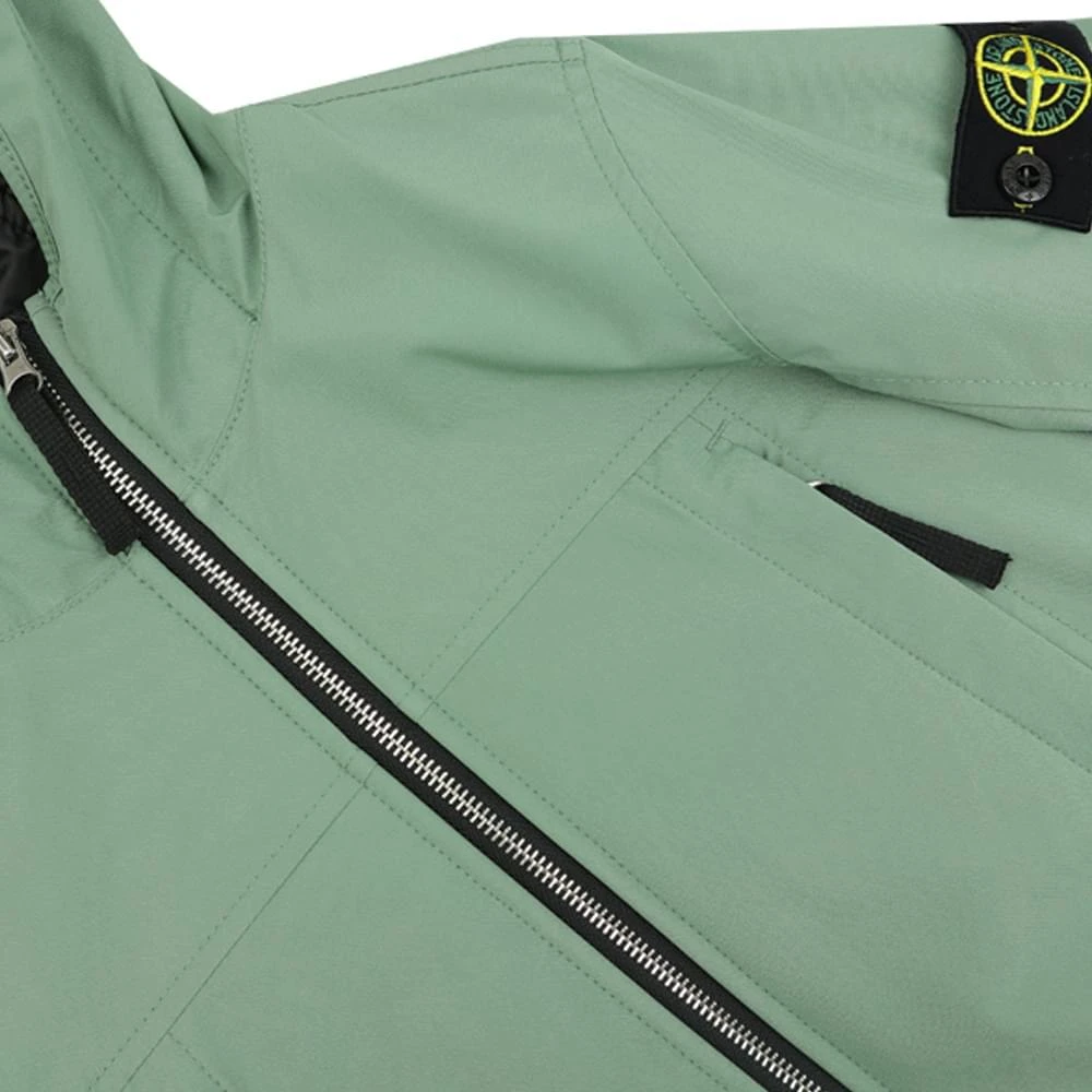 商品Stone Island Junior|Sage Green Hooded Zip Up Jacket,价格¥2427,第3张图片详细描述