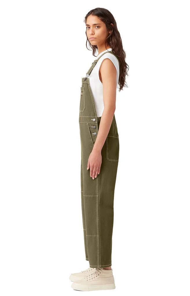 商品DICKIES|(FBR04S2M) Cropped Carpenter Bib Overalls - Stonewashed Military Green,价格¥359,第2张图片详细描述