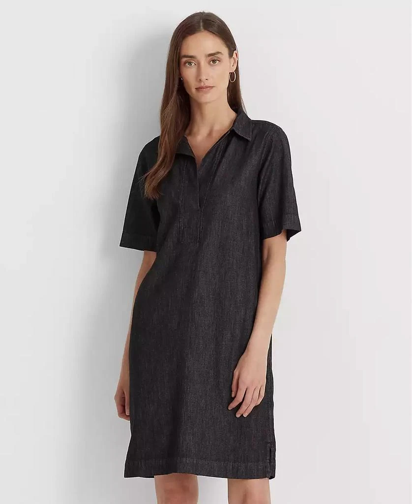 商品Ralph Lauren|Denim Cotton Shift Dress,价格¥772,第4张图片详细描述