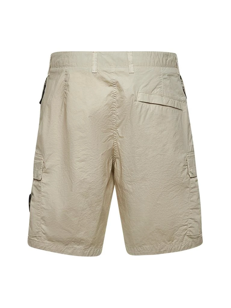 商品Stone Island|STONE ISLAND | Beige stretch cotton canvas cargo Bermuda shorts | Man | 29,价格¥2381,第2张图片详细描述