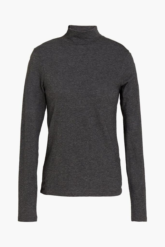 Metallic organic Pima cotton-jersey turtleneck top商品第1张图片规格展示