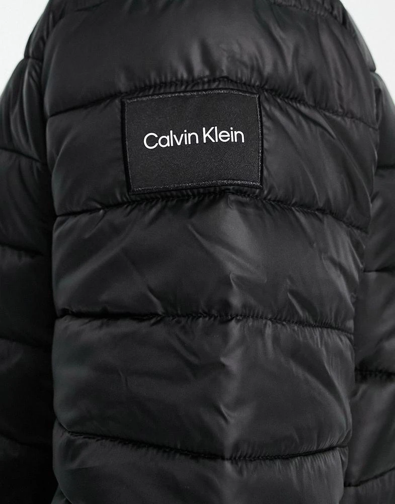 商品Calvin Klein|Calvin Klein lightweight puffer jacket in black,价格¥1756,第3张图片详细描述