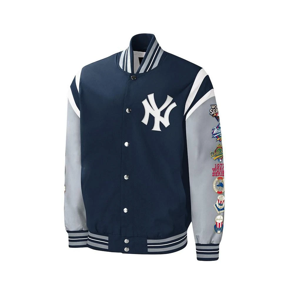 商品G-III Sports by Carl Banks|Men's Navy New York Yankees Title Holder Full-Snap Varsity Jacket,价格¥1120,第2张图片详细描述