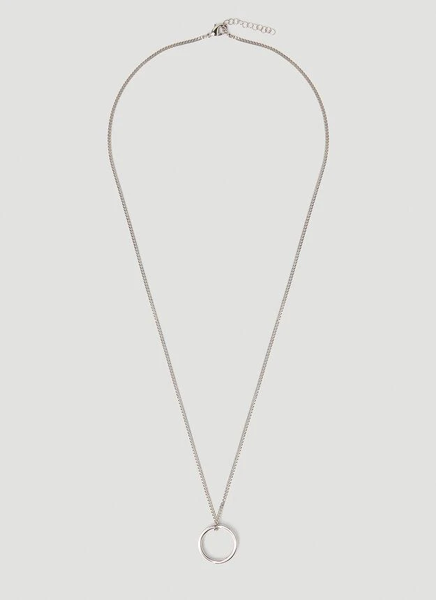 商品MAISON MARGIELA|Logo Ring Pendant Necklace in Silver,价格¥1831,第1张图片