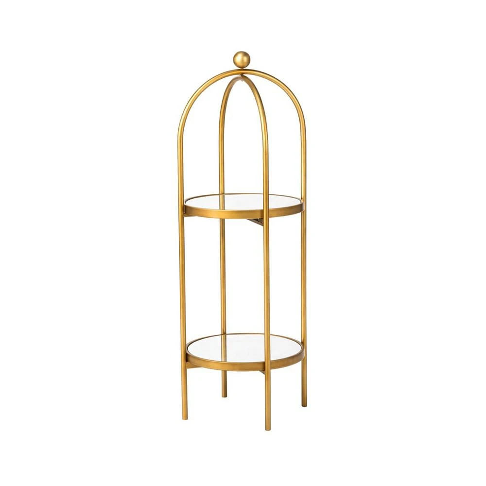 商品Glitzhome|Regency Modern 2 Tier Mirror Organizer Floor Shelf,价格¥1146,第1张图片