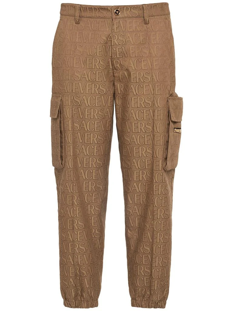 商品Versace|Monogram Cotton Blend Cargo Pants,价格¥4434,第1张图片