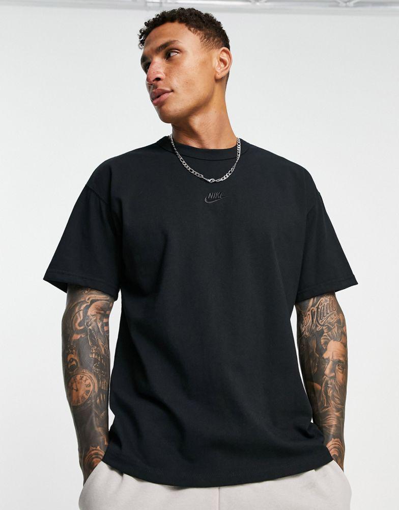 Nike Premium Essentials oversized heavyweight t-shirt in black商品第1张图片规格展示