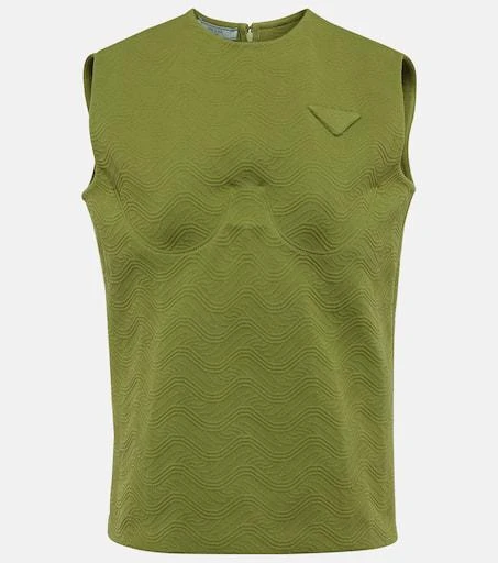 商品Prada|Logo无袖针织上衣,价格¥24640,第1张图片