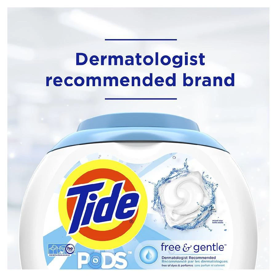 商品Tide|PODS Free & Gentle Laundry Detergent Soap Pacs No scent,价格¥97,第5张图片详细描述