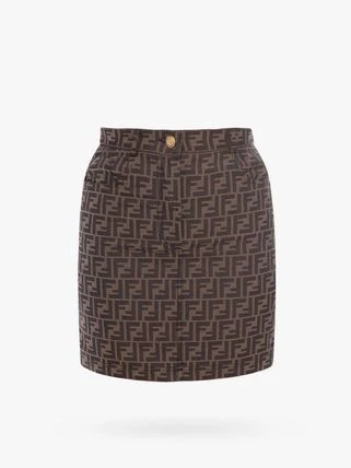 商品Fendi|FENDI 女士半裙棕色 FQ7256-A5W3-F118W,价格¥4400,第1张图片