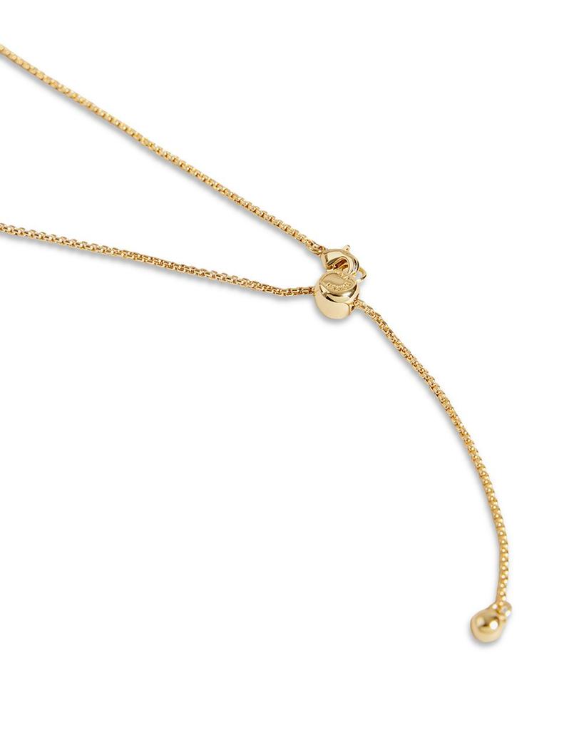 Gianni Gemstone Bar Adjustable Pendant Necklace in Gold Tone, 19"商品第3张图片规格展示