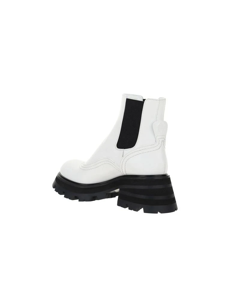 商品Alexander McQueen|Alexander mcqueen women's white leather ankle boots,价格¥5407,第2张图片详细描述