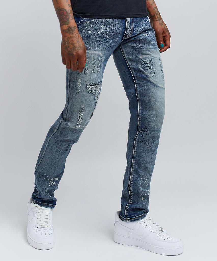 商品Reason Clothing|Stitchworks Paint Splatter Destroyed Jeans,价格¥148,第4张图片详细描述