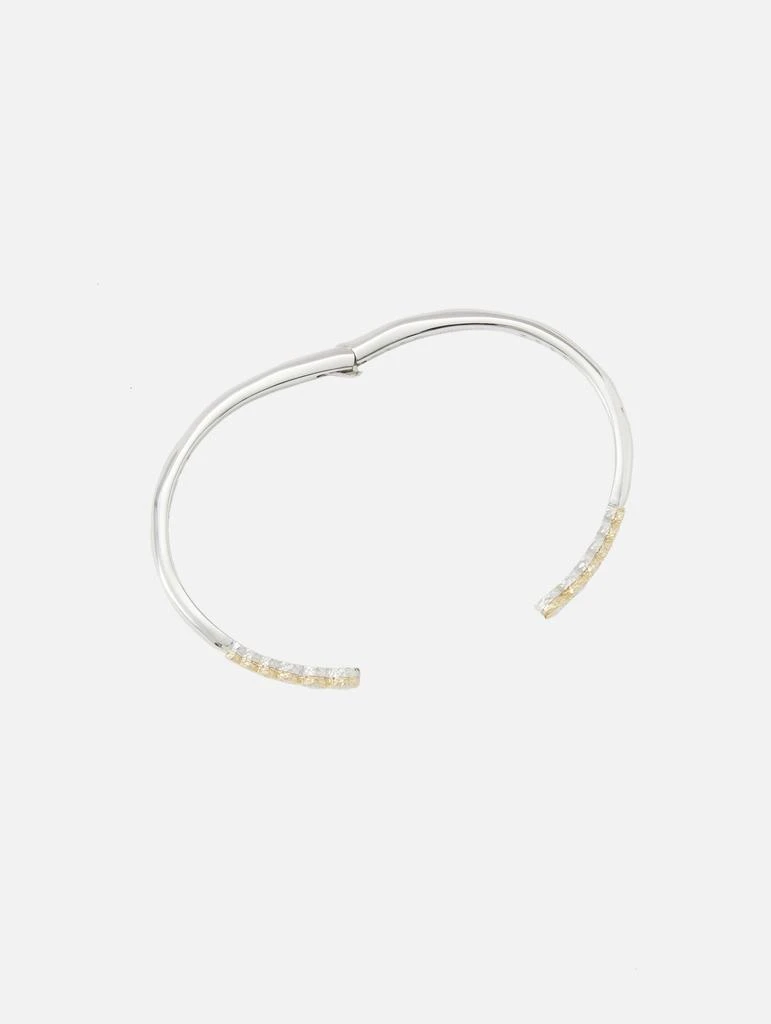 商品THREE STORIES JEWELRY|Classic Two-toned Open Bezel Set Diamond Bangle,价格¥16513,第4张图片详细描述