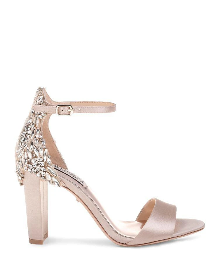 商品Badgley Mischka|Women's Seina Embellished Satin Ankle Strap Sandals,价格¥856,第2张图片详细描述