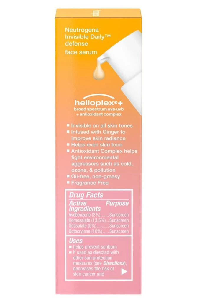 商品Neutrogena|Invisible Daily Defense Face Serum SPF 60+,价格¥127,第5张图片详细描述