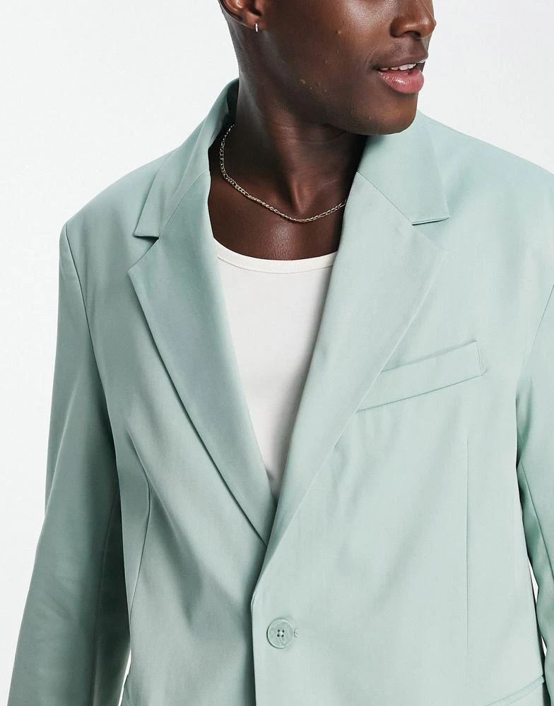 商品Bershka|Bershka two button blazer in mint,价格¥199,第4张图片详细描述