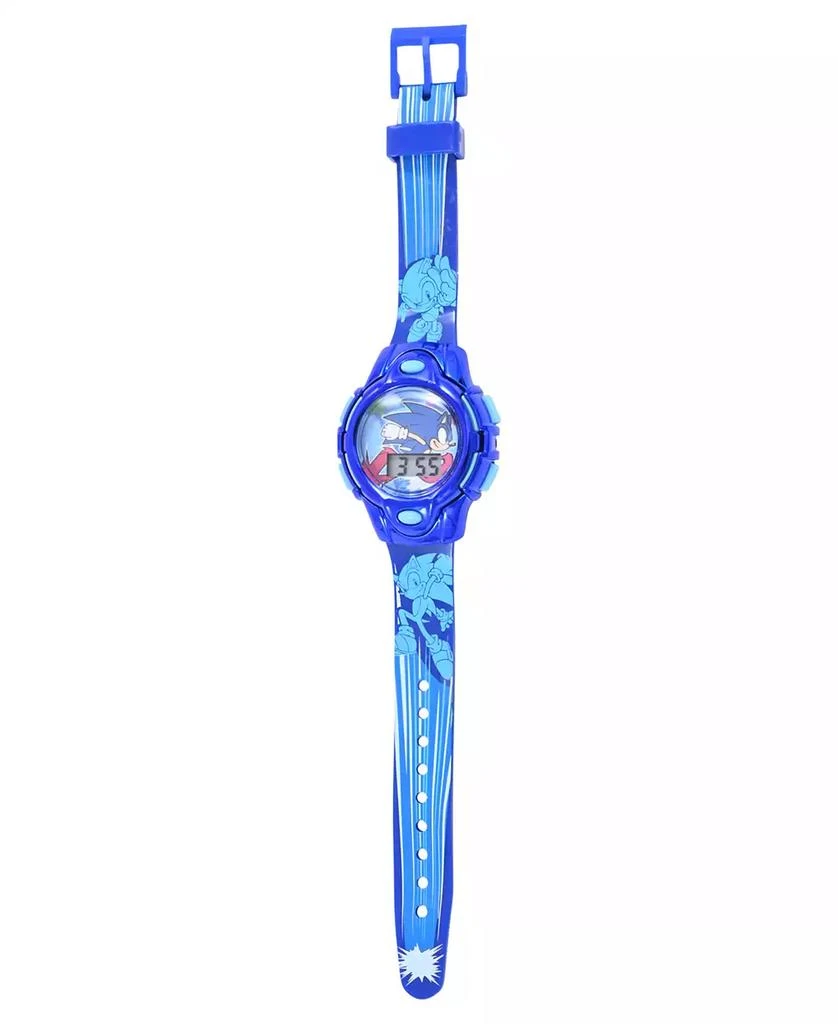 商品Accutime|Kids Unisex Sega Sonic the Hedgehog Blue Silicone Strap Watch 35.5mm Set,价格¥150,第4张图片详细描述