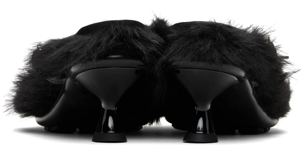 商品Simone Rocha|Black Faux Fur Grip Mule Heels,价格¥8151,第2张图片详细描述