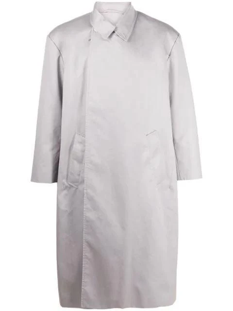 商品Balenciaga|BALENCIAGA light grey flap coat grey,价格¥8211,第1张图片