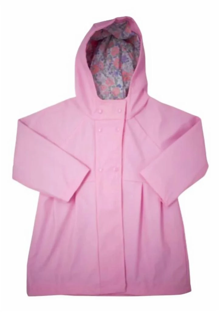 商品Lullaby Set|Girls Rainy Day Raincoat In Pink,价格¥427,第2张图片详细描述