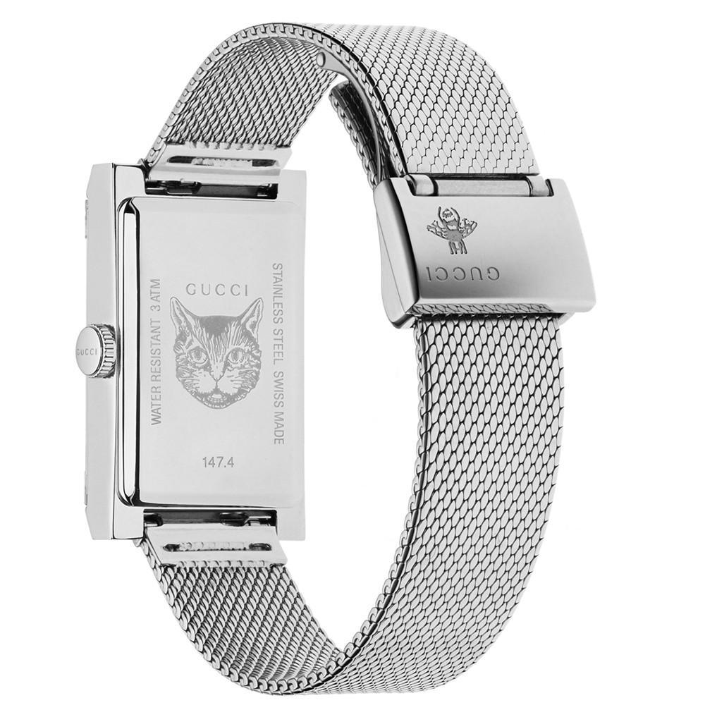 商品Gucci|G-Frame Stainless Steel Mesh Bracelet Watch 21x34mm,价格¥9955,第6张图片详细描述