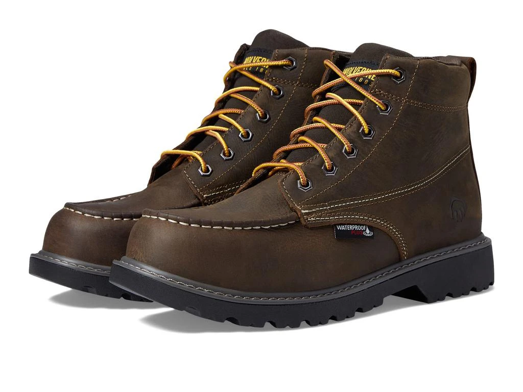 商品Wolverine|Floorhand Moc Toe Waterproof Steel Toe 6",价格¥823,第1张图片