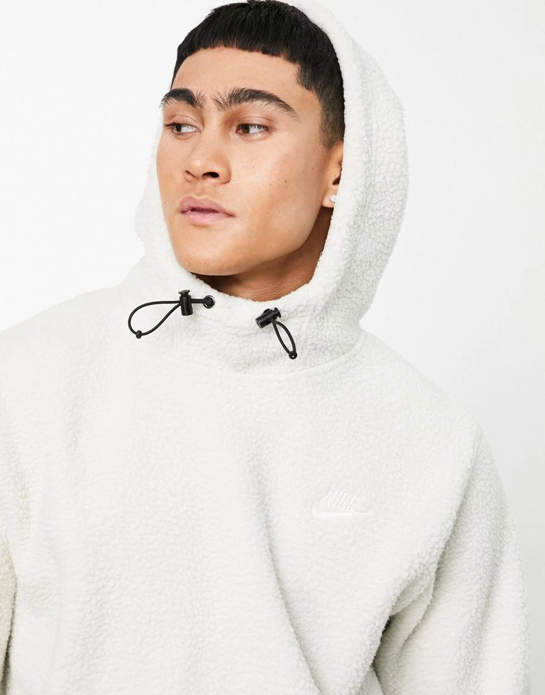 商品NIKE|Nike Sportswear Sport Essentials borg hoodie in stone,价格¥487,第4张图片详细描述
