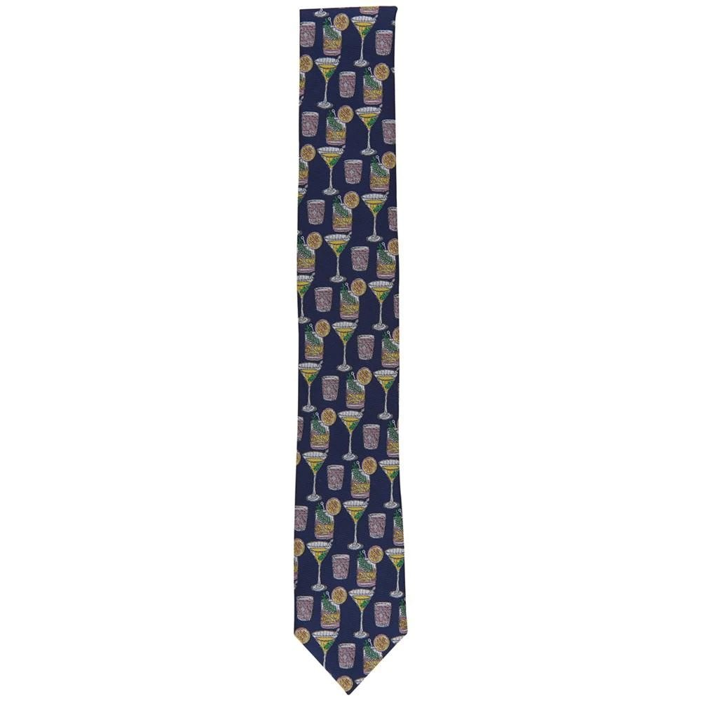 商品Bar III|Men's Norvelle Drink-Print Tie, Created for Macy's,价格¥120,第2张图片详细描述