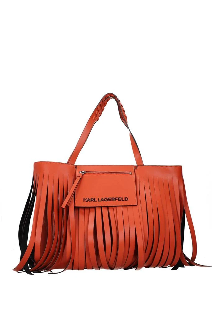 商品Karl Lagerfeld Paris|Shoulder bags Polyurethane Red Brick,价格¥1600,第1张图片