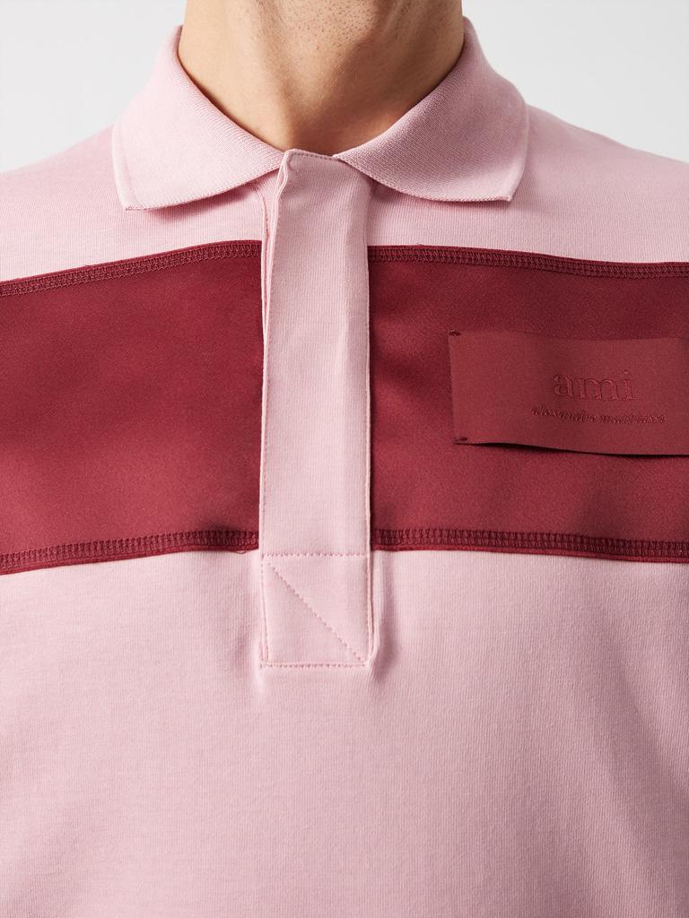 Oversized striped organic-cotton polo shirt商品第3张图片规格展示