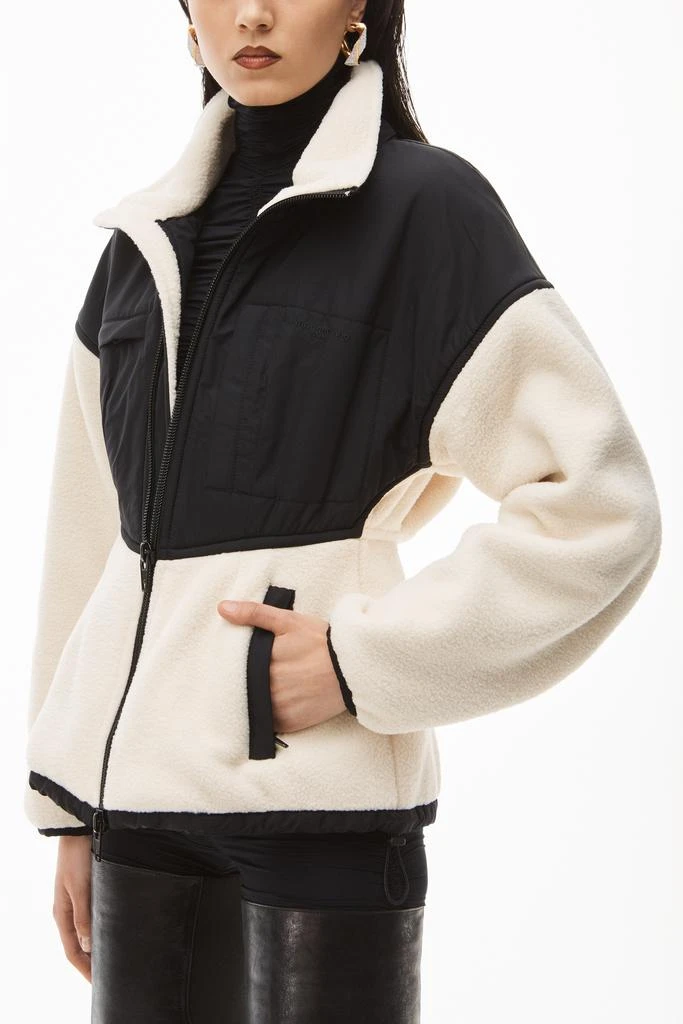 商品Alexander Wang|SCULPTED JACKET IN TEDDY FLEECE & NYLON,价格¥3055,第4张图片详细描述