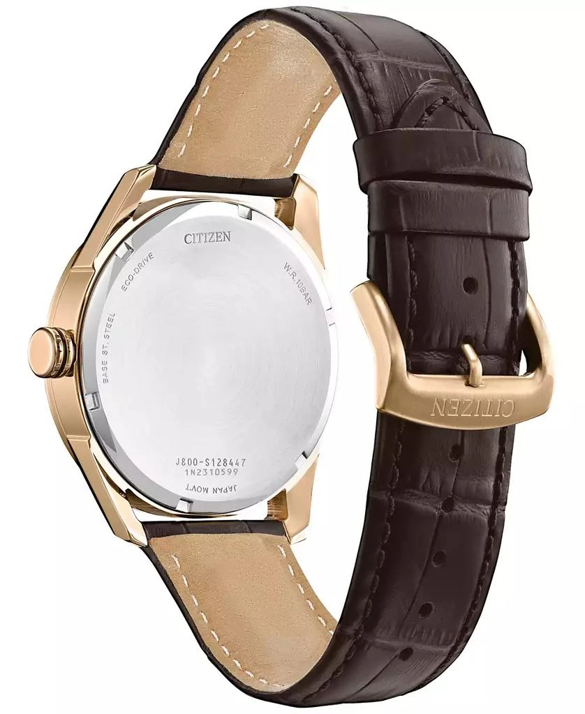 商品Citizen|Eco-Drive Men's Brown Leather Strap Watch 42mm,价格¥1572,第3张图片详细描述