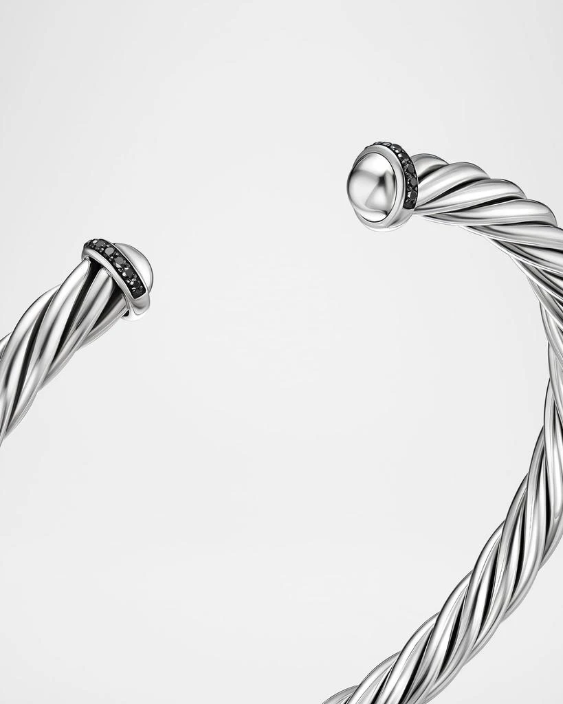 商品David Yurman|Men's Cable Cuff Bracelet in Silver with Diamonds, 6mm,价格¥4594,第5张图片详细描述