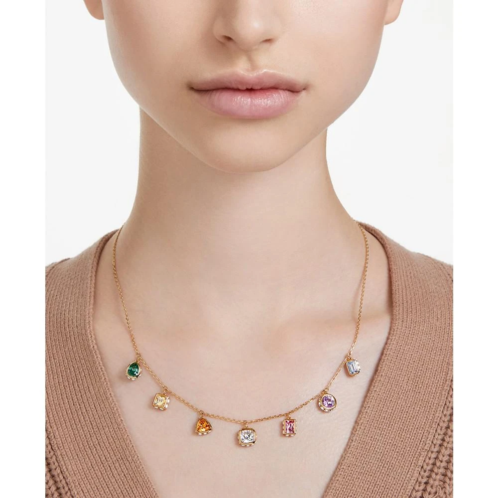 商品Swarovski|Gold-Tone Mixed Crystal Charm Necklace, 15" + 2-3/4" extender,价格¥1469,第5张图片详细描述