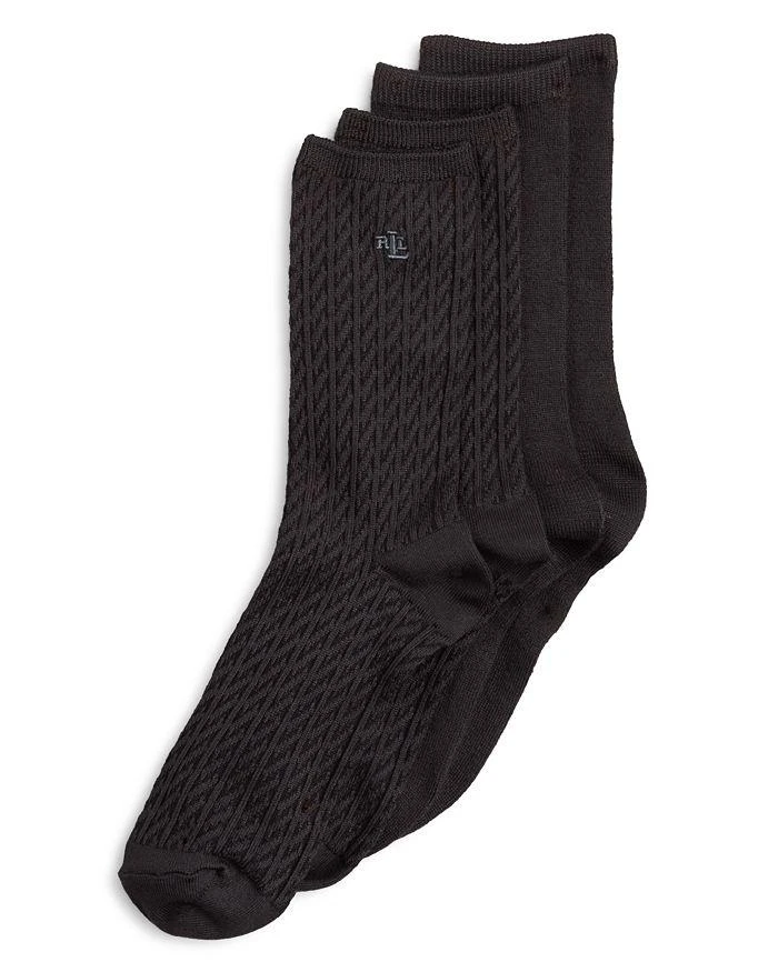 商品Ralph Lauren|Cable Trouser Super Soft Socks, Set of 2,价格¥91,第1张图片