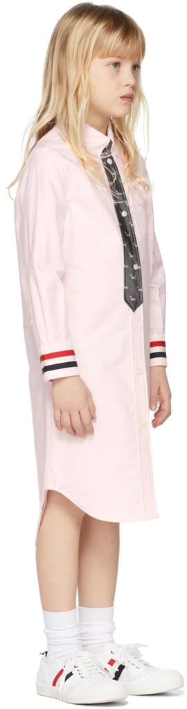 商品Thom Browne|粉色 Trompe L'Oeil Tie 儿童衬衫连衣裙,价格¥1592,第3张图片详细描述